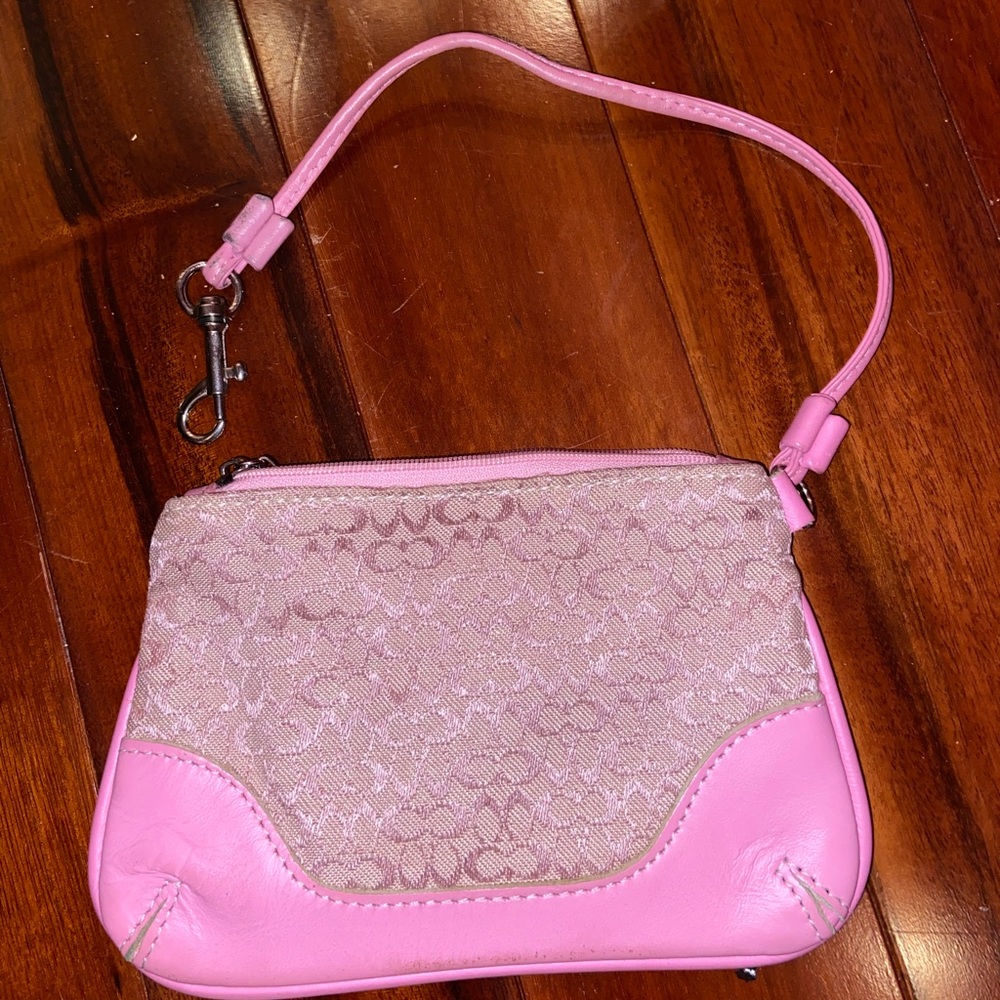 Adorable pink Coach wristlet